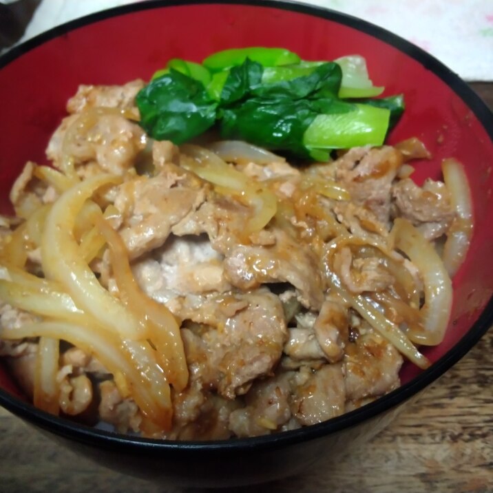 お肉たっぷりの味噌豚丼